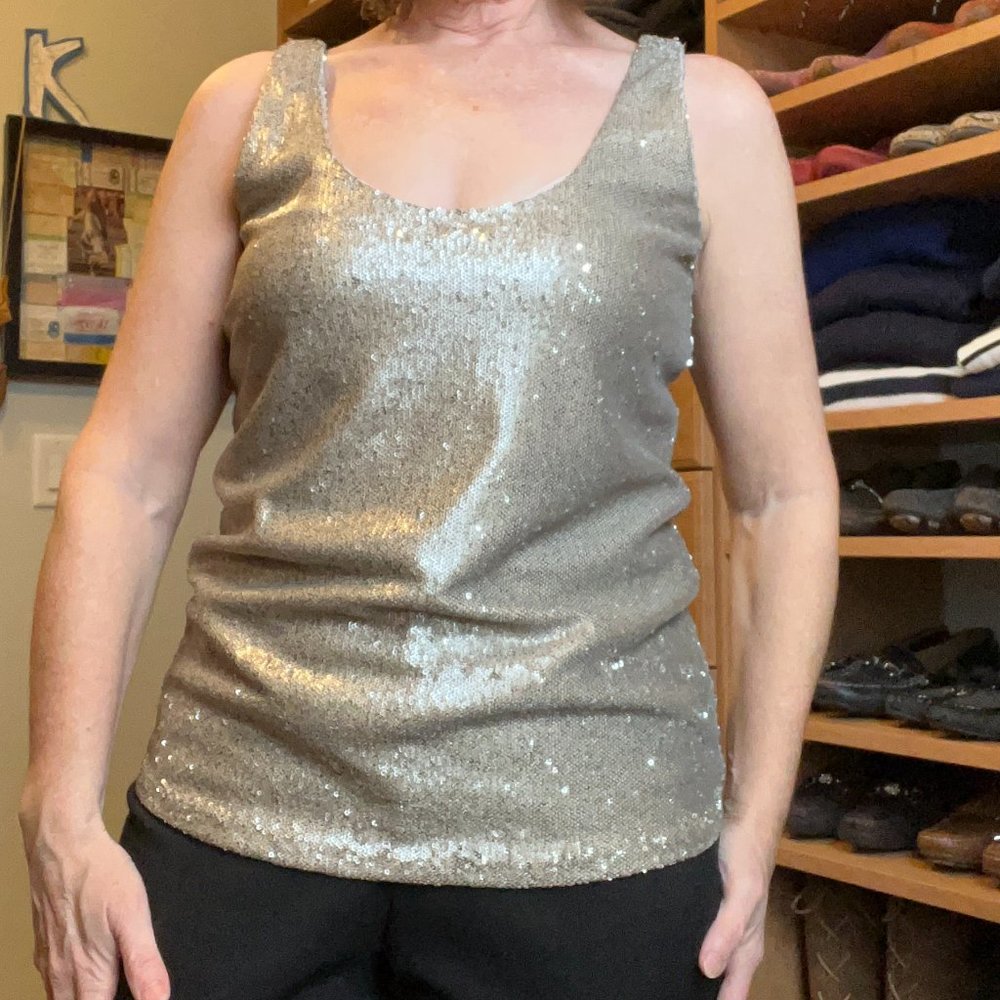Gold Sequined Top - Picture 5 of 7
